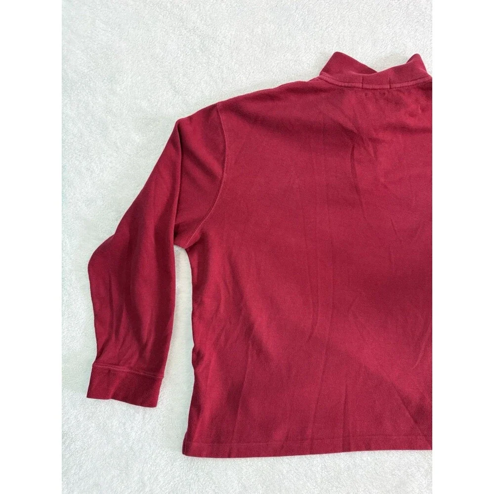 Polo Ralph Lauren Men's Red Estate Rib Quarter Zip Pullover Size XL Flesh Pony